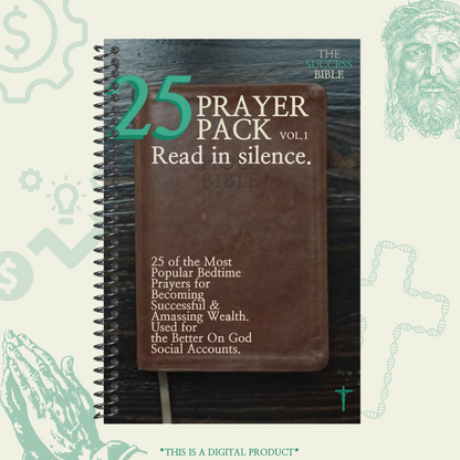 Cover of 25 Prayer Pack - Success Vol.1: The 25 Most Popular Prayers for SUCCESS used across @Betterongod's social media platforms - TikTok, YouTube, Pinterest, and Instagram.